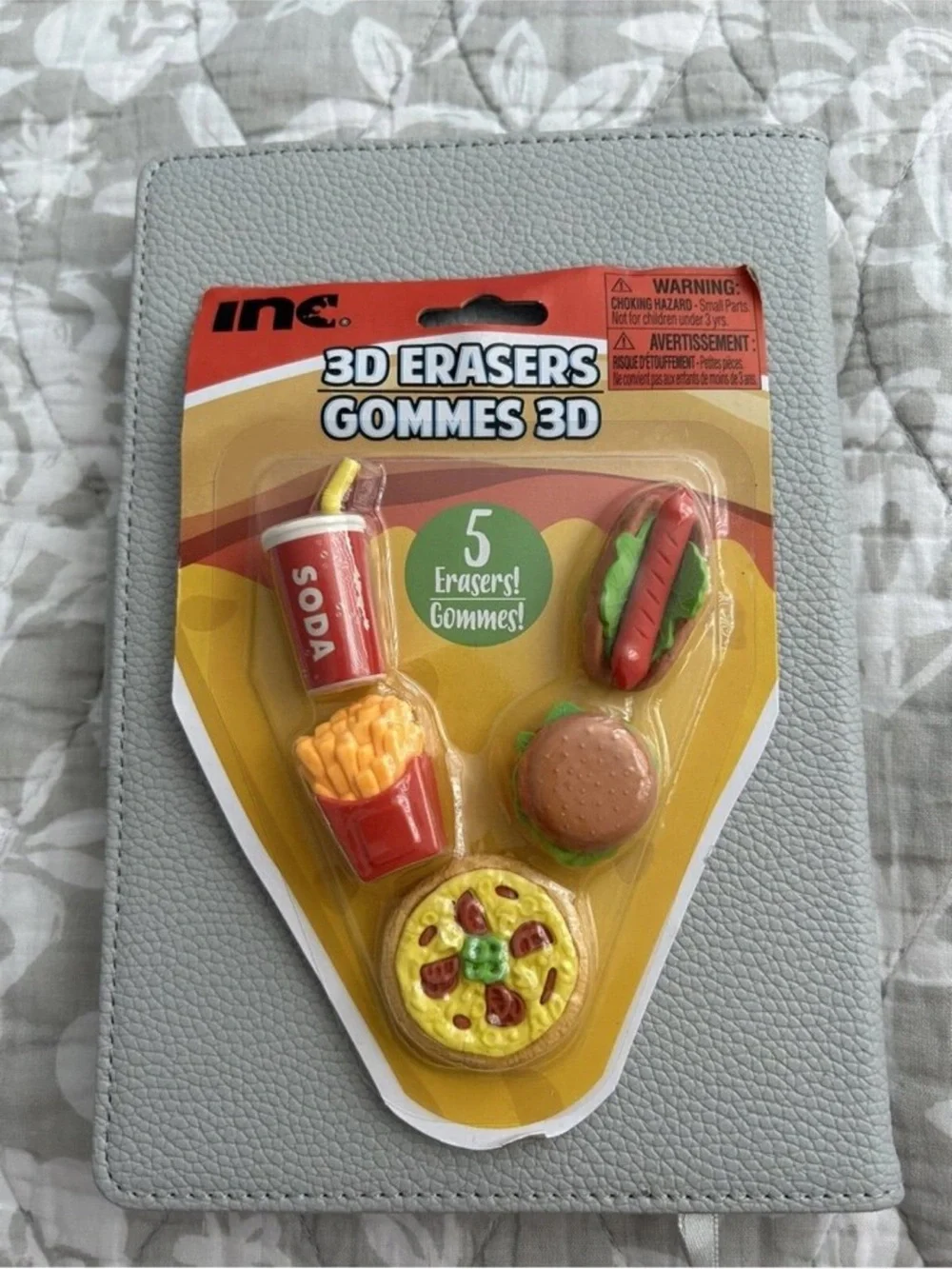 Fast Food Erasers 3D school supplies BRAND NEW SEALED